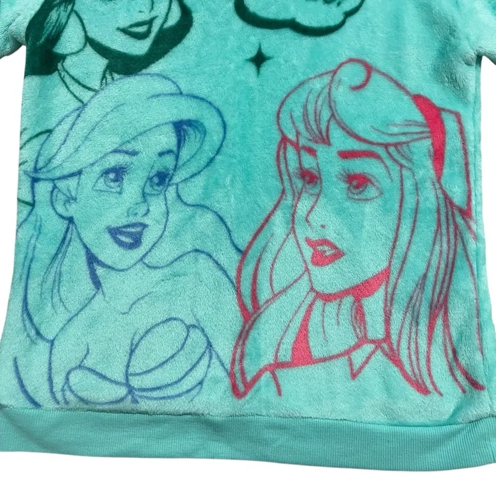 Disney XXL Girls Fuzzy Princess Sweatshirt
